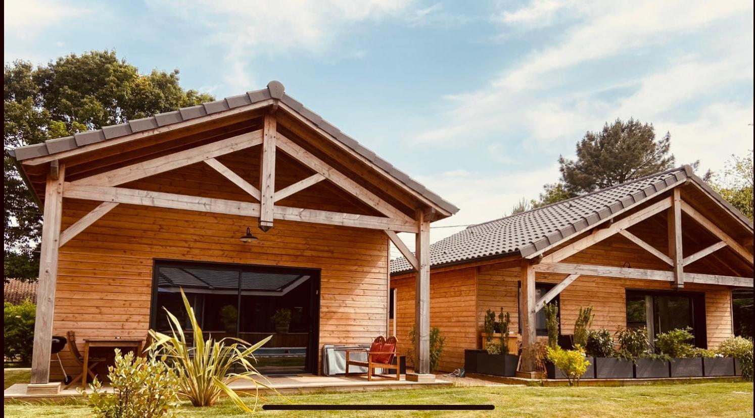 Chalet Montana - Au Cottage Du Medoc - Proche De Bordeaux Saint-Aubin-de-Médoc Exteriér fotografie